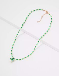 Biżuteria Damskie American Eagle AEO Green Mushroom Necklace Zielone | VSDPM9567